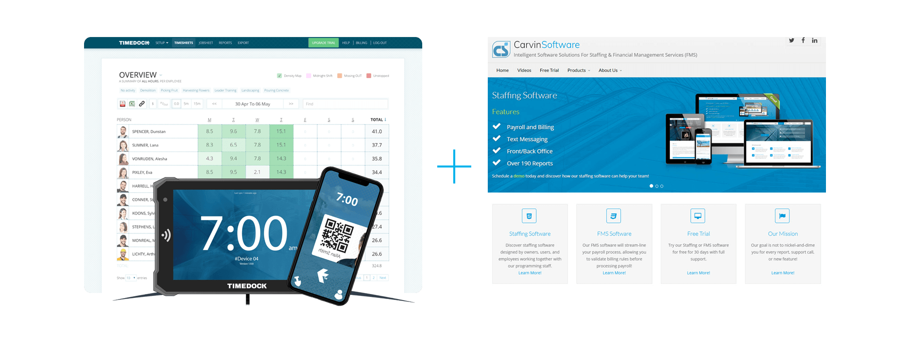 TimeDock + QBO Advanced Screenshots